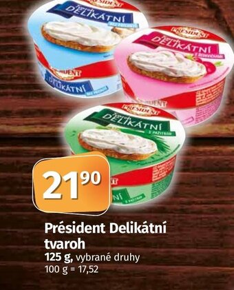 COOP TIP Président Delikátní tvaroh nabídka