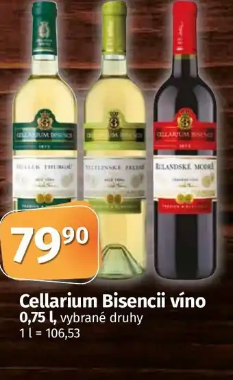 COOP TIP Cellarium Bisencii víno 0,75 l nabídka