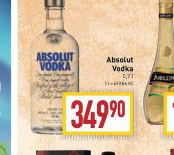 Billa Absolut vodka nabídka