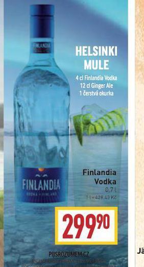 Billa Finlandia vodka nabídka