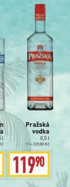 Billa Pražská vodka nabídka