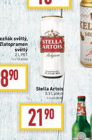 Billa Stella artois nabídka
