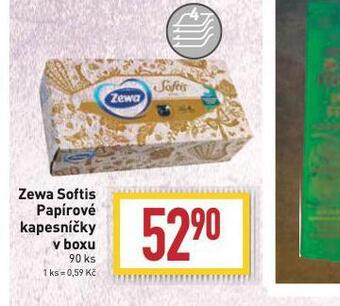 Billa Zewa softis papírové kapesníky nabídka