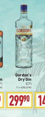 Billa Gordon´s dry gin nabídka