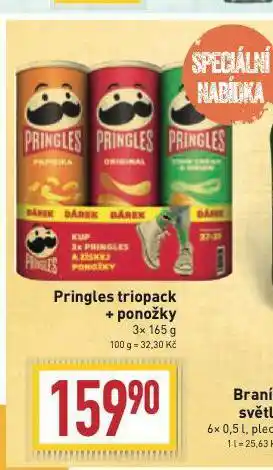 Billa Pringles triopack + ponožky nabídka