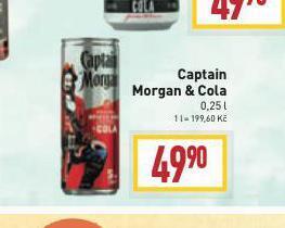 Billa Captain morgan & cola nabídka