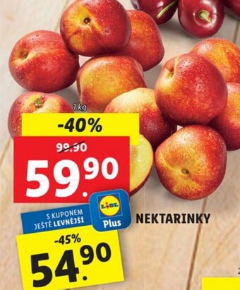 Lidl NEKTARINKY nabídka