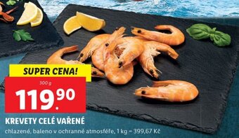 Lidl KREVETY CELÉ VAŘENÉ nabídka