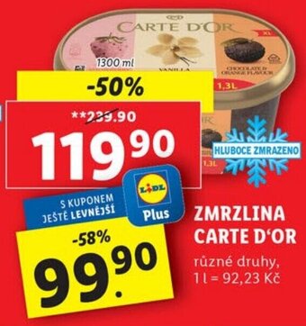 Lidl ZMRZLINA CARTE D'OR nabídka