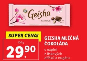 Lidl GEISHA MLÉČNÁ ČOKOLÁDA nabídka