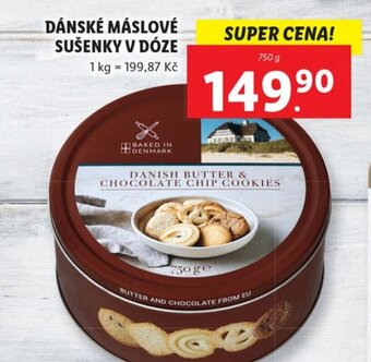 Lidl DÁNSKÉ MÁSLOVÉ SUŠENKY V DÓZE nabídka