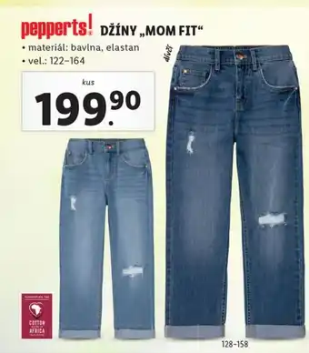 Lidl pepperts! DŽÍNY ,MOM FIT“ nabídka