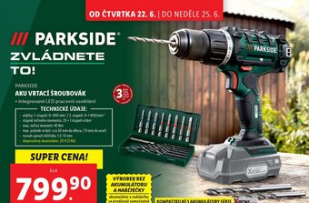 Lidl PARKSIDE AKU VRTACÍ ŠROUBOVÁK nabídka