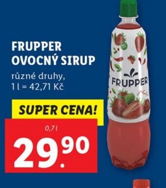 Lidl FRUPPER OVOCNÝ SIRUP nabídka