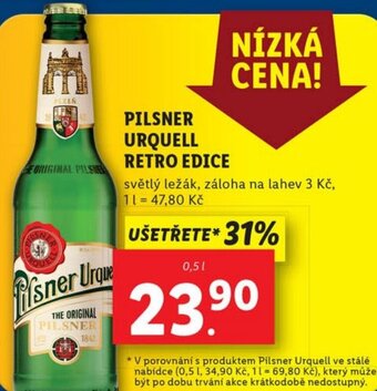 Lidl PILSNER URQUELL RETRO EDICE nabídka
