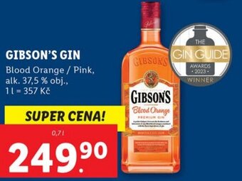 Lidl GIBSON'S GIN nabídka