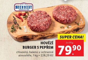 Lidl HOVĚZÍ BURGER S PEPŘEM nabídka