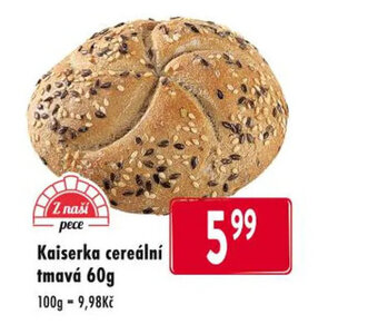 Qanto Kaiserka cereální tmavá 60g nabídka