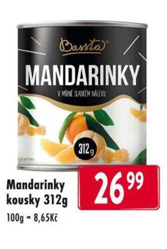 Qanto Mandarinky kousky 312g nabídka