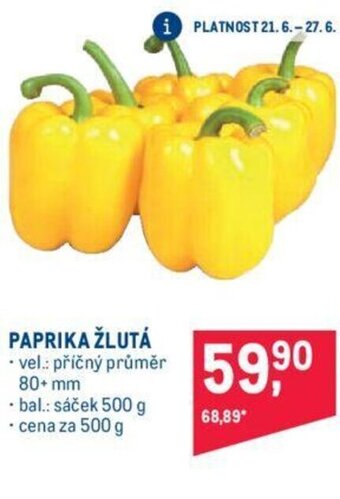 Makro PAPRIKA ŽLUTÁ nabídka