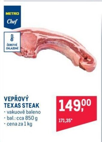 Makro VEPŘOVÝ TEXAS STEAK nabídka
