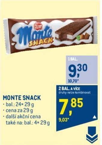 Makro MONTE SNACK nabídka