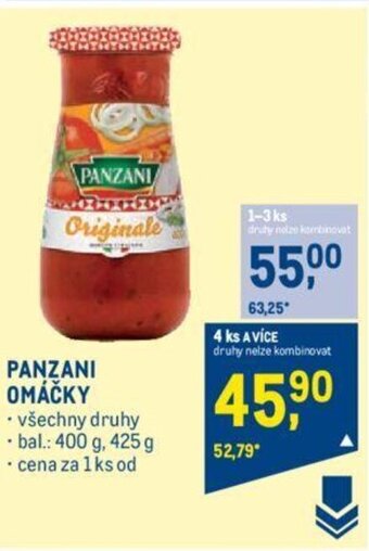 Makro PANZANI OMÁČKY nabídka