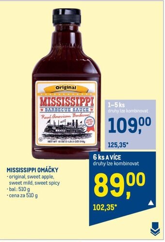Makro MISSISSIPPI OMÁČKY nabídka