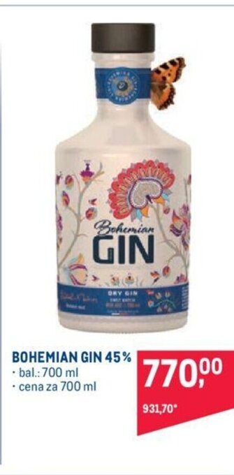 Makro BOHEMIAN GIN 45% nabídka