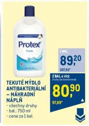 Makro TEKUTÉ MÝDLO ANTIBAKTERIÁLNÍ NAHRADNI NÁPLŇ nabídka