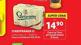 Lidl Pivo staropramen 12 nabídka