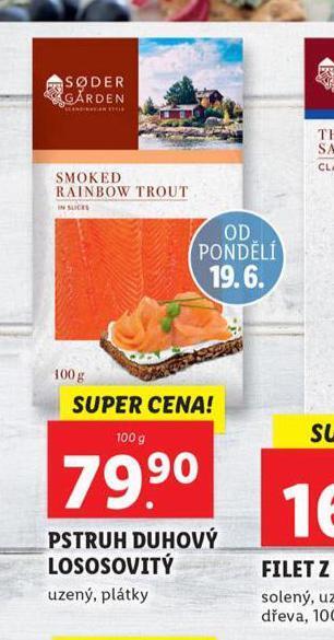 Lidl Pstruh duhový lososvitý nabídka