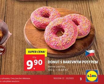 Lidl Donut s barevným posypem nabídka