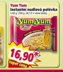Norma Yum yum nudlová polévka nabídka