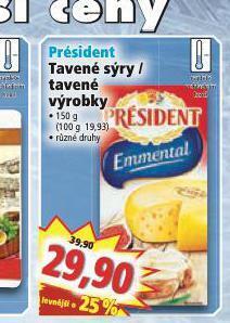 Norma Président tavený sýr nabídka