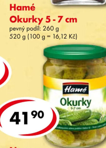 CBA Hamé Okurky 5-7 cm nabídka