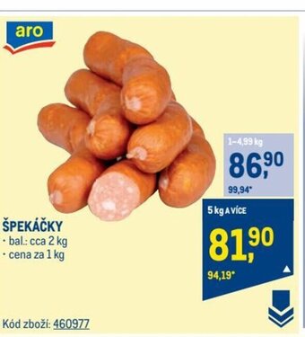 Makro ŠPEKÁČKY nabídka