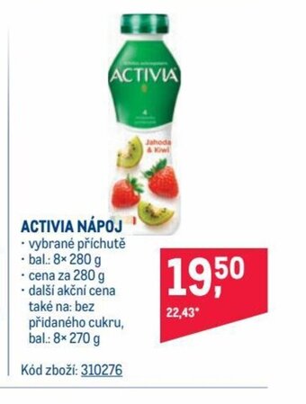 Makro ACTIVIA NÁPOJ nabídka