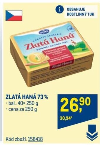 Makro ZLATÁ HANÁ 73% nabídka
