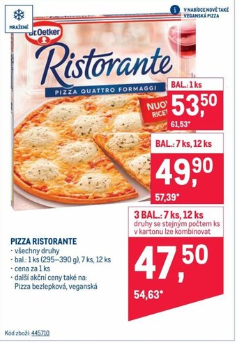 Makro PIZZA RISTORANTE nabídka
