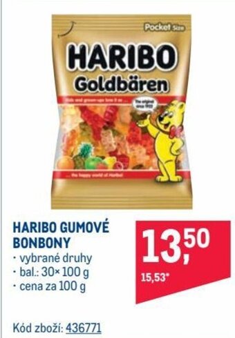 Makro HARIBO GUMOVÉ BONBONY nabídka