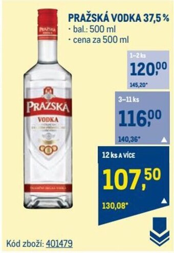 Makro PRAŽSKÁ VODKA 37,5% nabídka