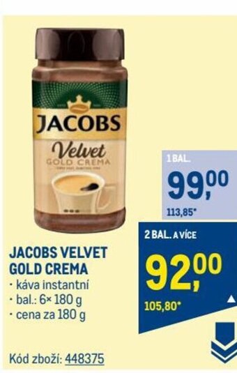 Makro JACOBS VELVET GOLD CREMA nabídka