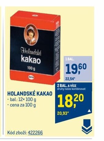 Makro HOLANDSKÉ KAKAO nabídka