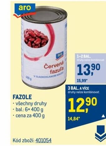 Makro FAZOLE nabídka