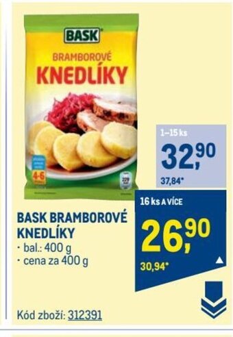 Makro BASK BRAMBOROVÉ KNEDLÍKY nabídka