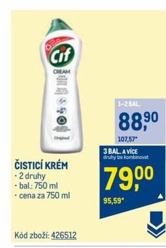 Makro ČISTICÍ KRÉM nabídka