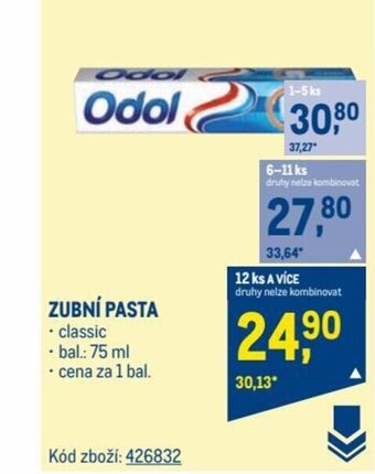 Makro ZUBNÍ PASTA nabídka