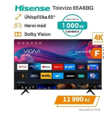 Expert Hisense Televize 65A6BG nabídka