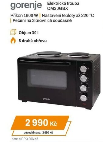 Expert gorenje Elektrická trouba OM30GBX nabídka